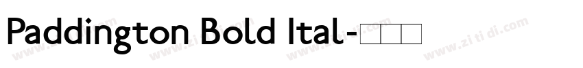 Paddington Bold Ital字体转换